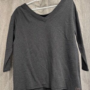 CALIA by Carrie Underwood Dark Gray V-Neck Sweatshirt